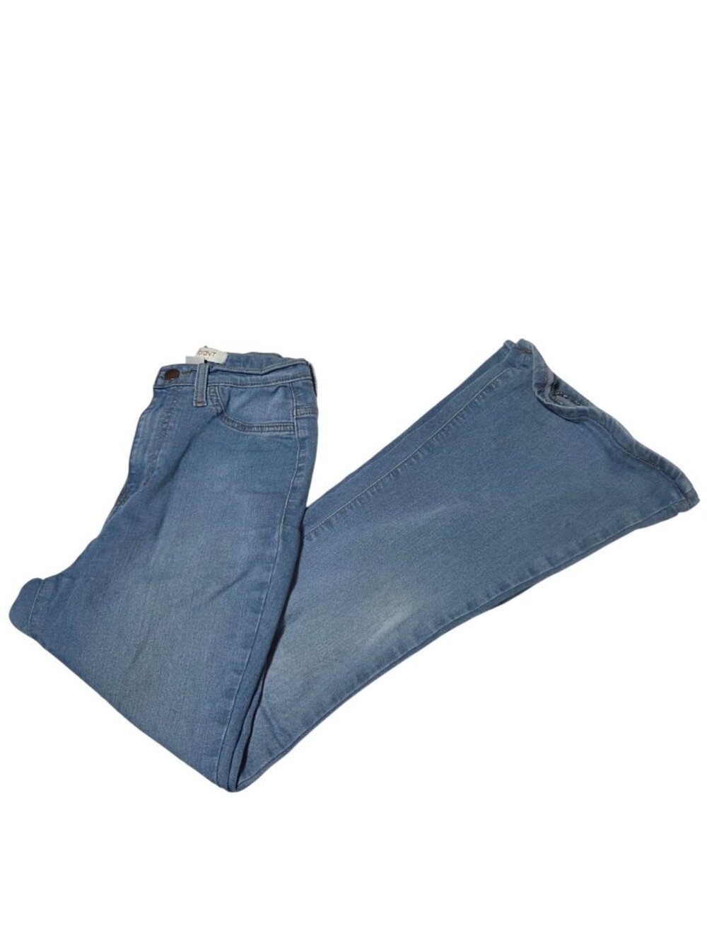 Vibrant MIU Flare Jeans Size 5 Bell Bottom High Waist Light Wash Denim USA Made